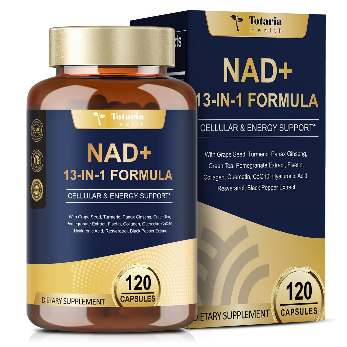 Flacon de 120 capsules de complément alimentaire NAD Totaria