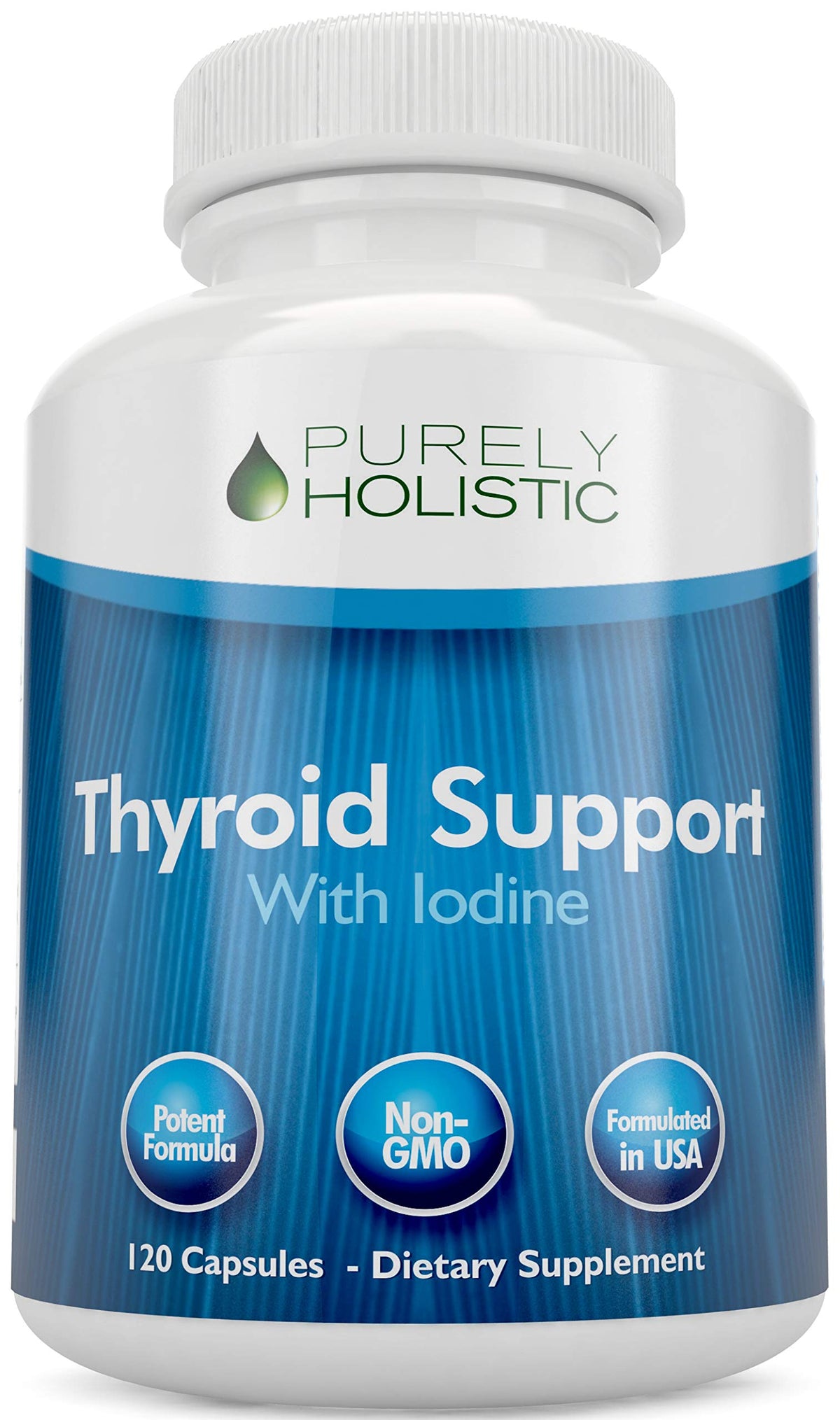 Flacon de 120 capsules de complément alimentaire thyroïdien Purely Holistic