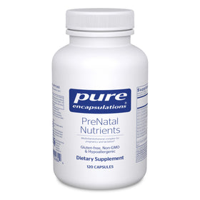 Flacon de 120 capsules de compléments alimentaires prénatals Pure Encapsulations
