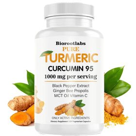 Flacon de 120 capsules de curcuma TEYAOE 1000mg vue de face