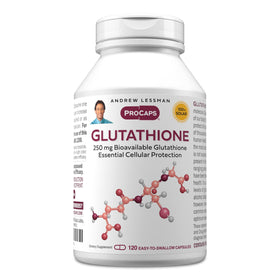 Flacon de 120 capsules de Glutathione 250 mg d'ANDREW LESSMAN