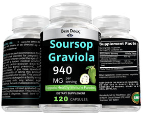 Flacon de 120 capsules de Graviola BEIN DOUX