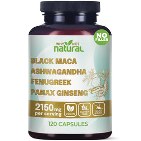Flacon de 120 capsules de Maca Noire Bio de Why Not Natural