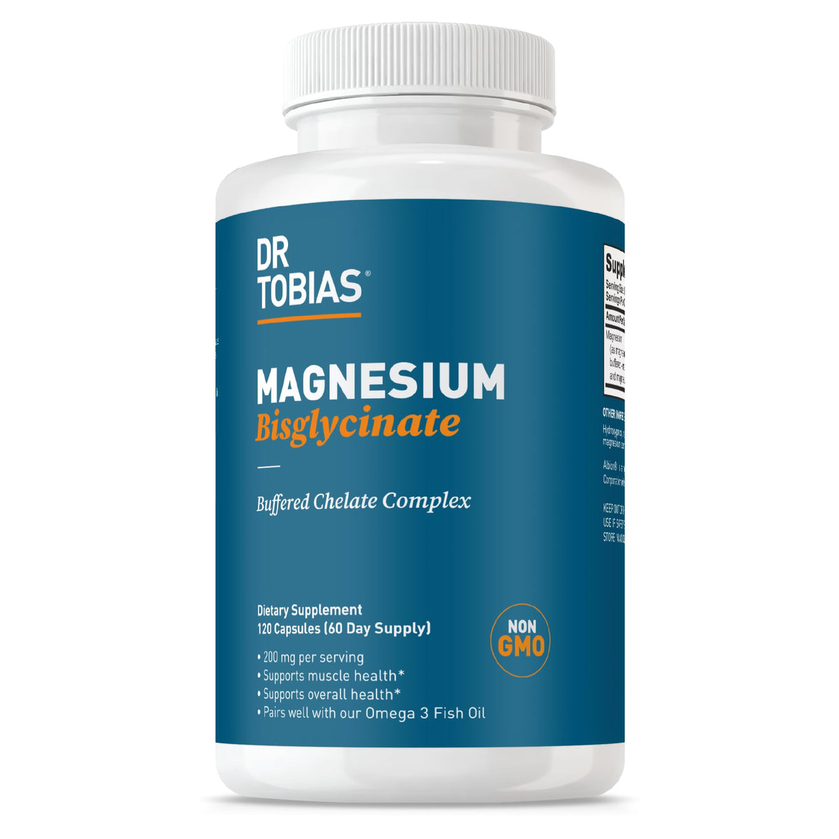 Flacon de 120 capsules de magnésium bisglycinate Dr. Tobias