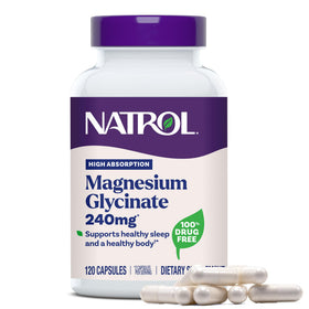 Flacon de 120 capsules de magnésium glycinate Natrol 240 mg