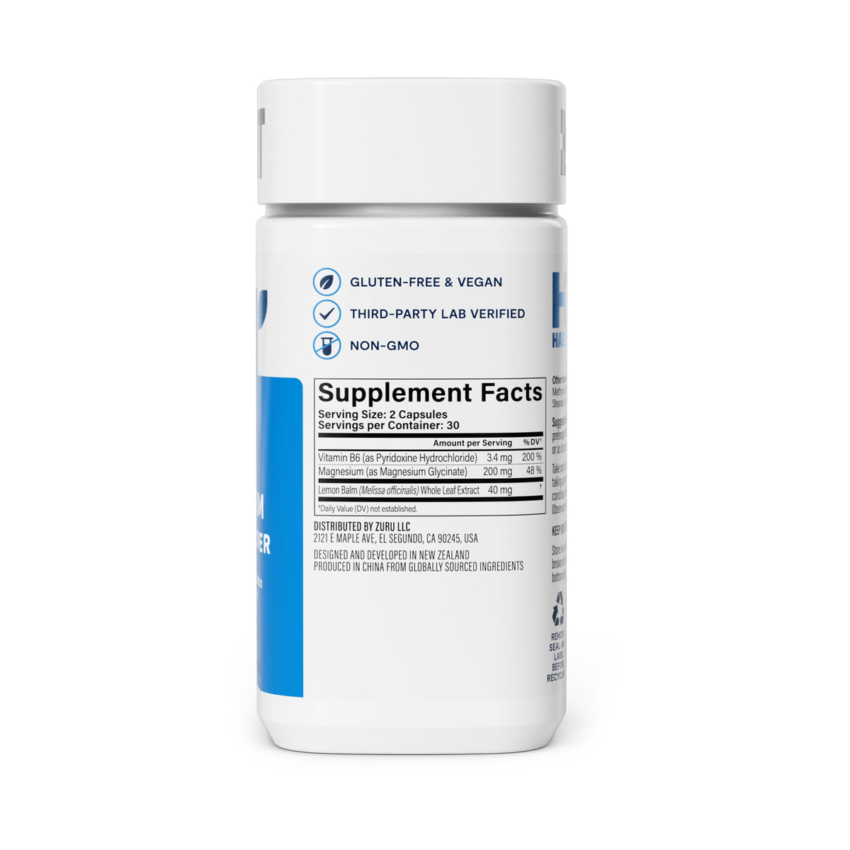 Flacon de 120 capsules de Magnésium Sleep & use sur fond neutre