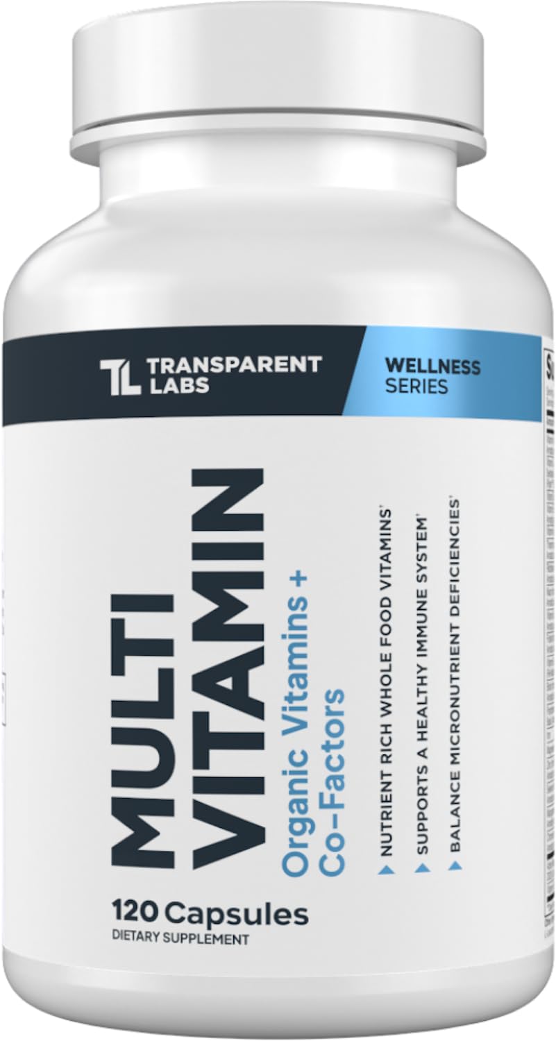 Flacon de 120 capsules de multivitamine quotidienne Transparent Labs pour femmes