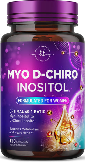 Flacon de 120 capsules de Myo-Inositol 2000mg de Hello Lovely!