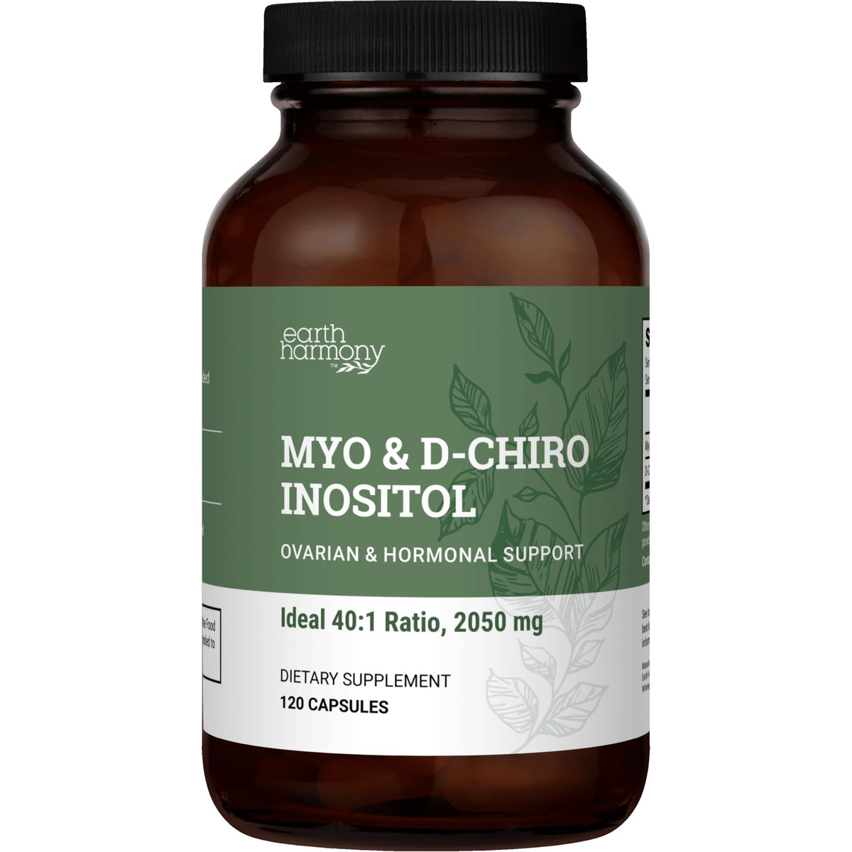 Flacon de 120 capsules de Myo-Inositol Earth Harmony Naturals