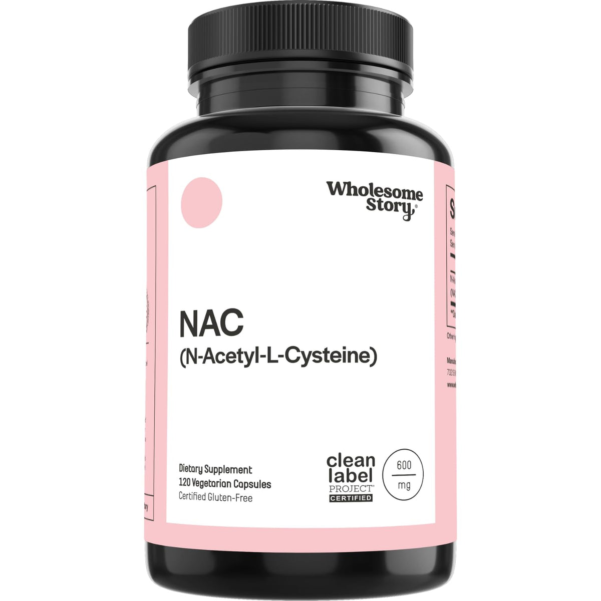 Flacon de 120 capsules de NAC 600 mg Wholesome Story
