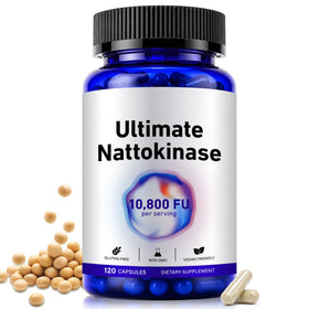Flacon de 120 capsules de Nattokinase Nutre Forte vue de face
