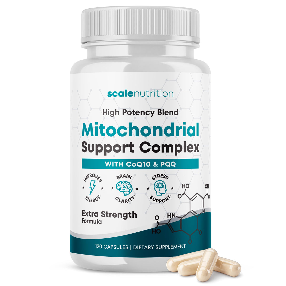 Flacon de 120 capsules de soutien mitochondrial Scale Nutrition