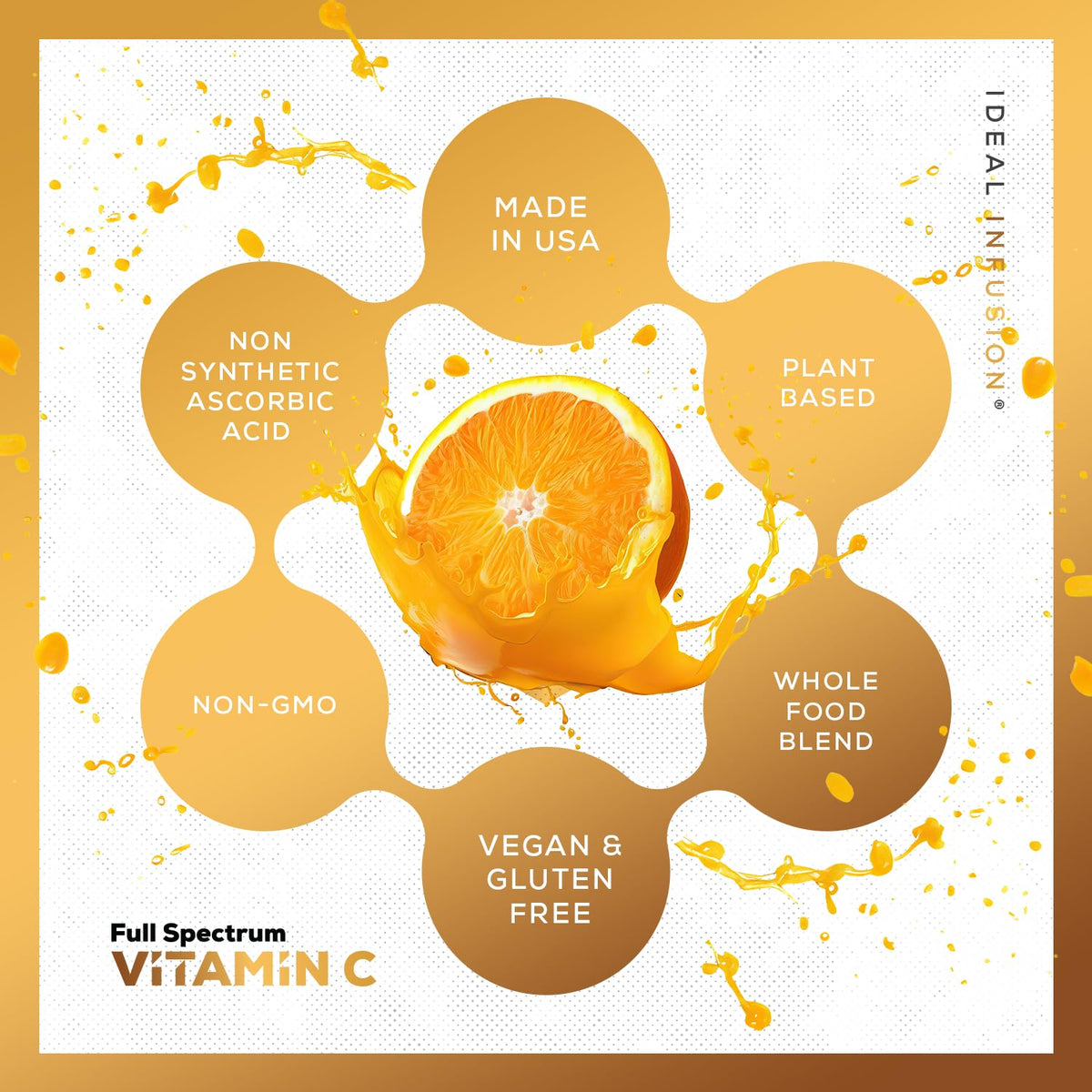 Flacon de 120 capsules de Vitamine C 675mg Ideal Infusion