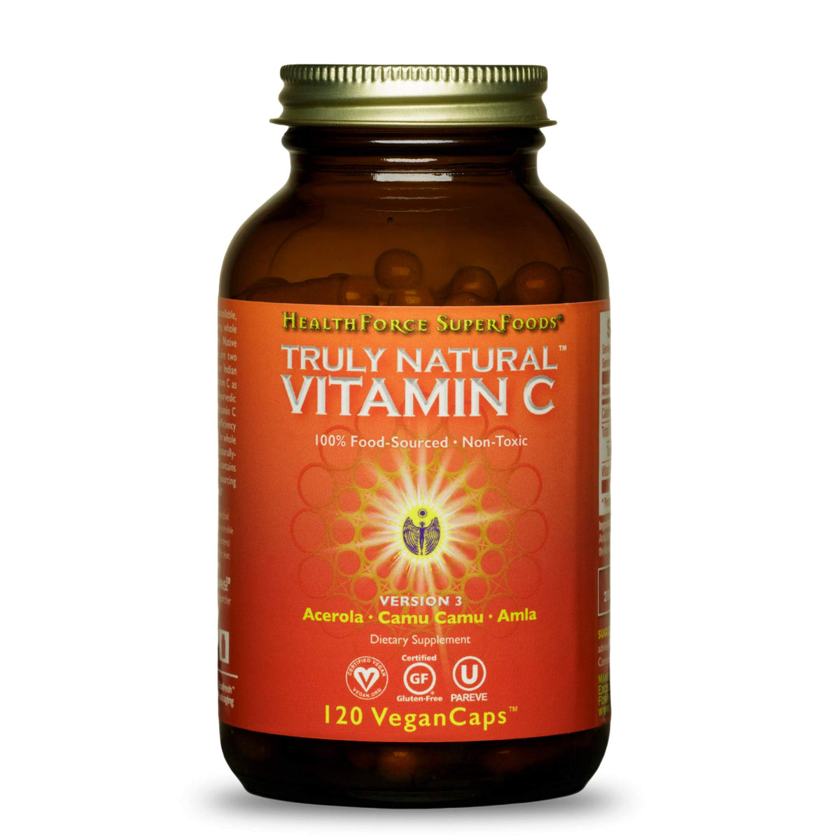 Flacon de 120 capsules de Vitamine C HEALTHFORCE SUPERFOODS