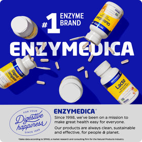 Flacon de 120 capsules Enzymedica daily Spectrum sur fond neutre