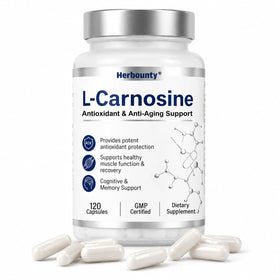 Flacon de 120 capsules Herbounty L-Carnosine 500mg vue de face