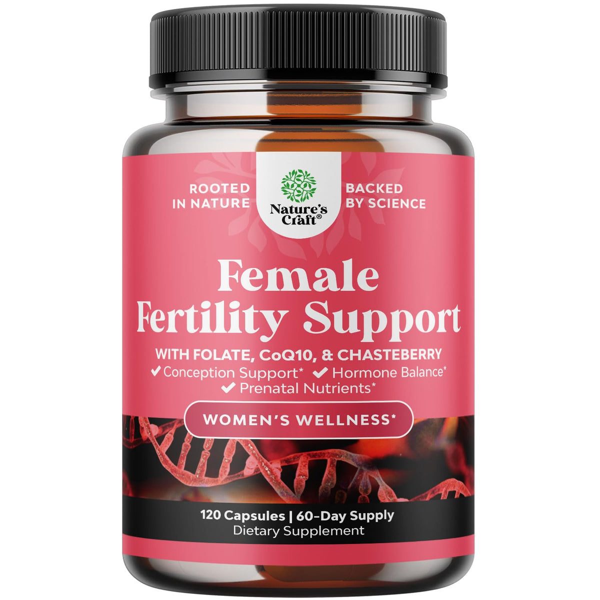 Flacon de 120 capsules Natures Craft pour la fertilité des femmes