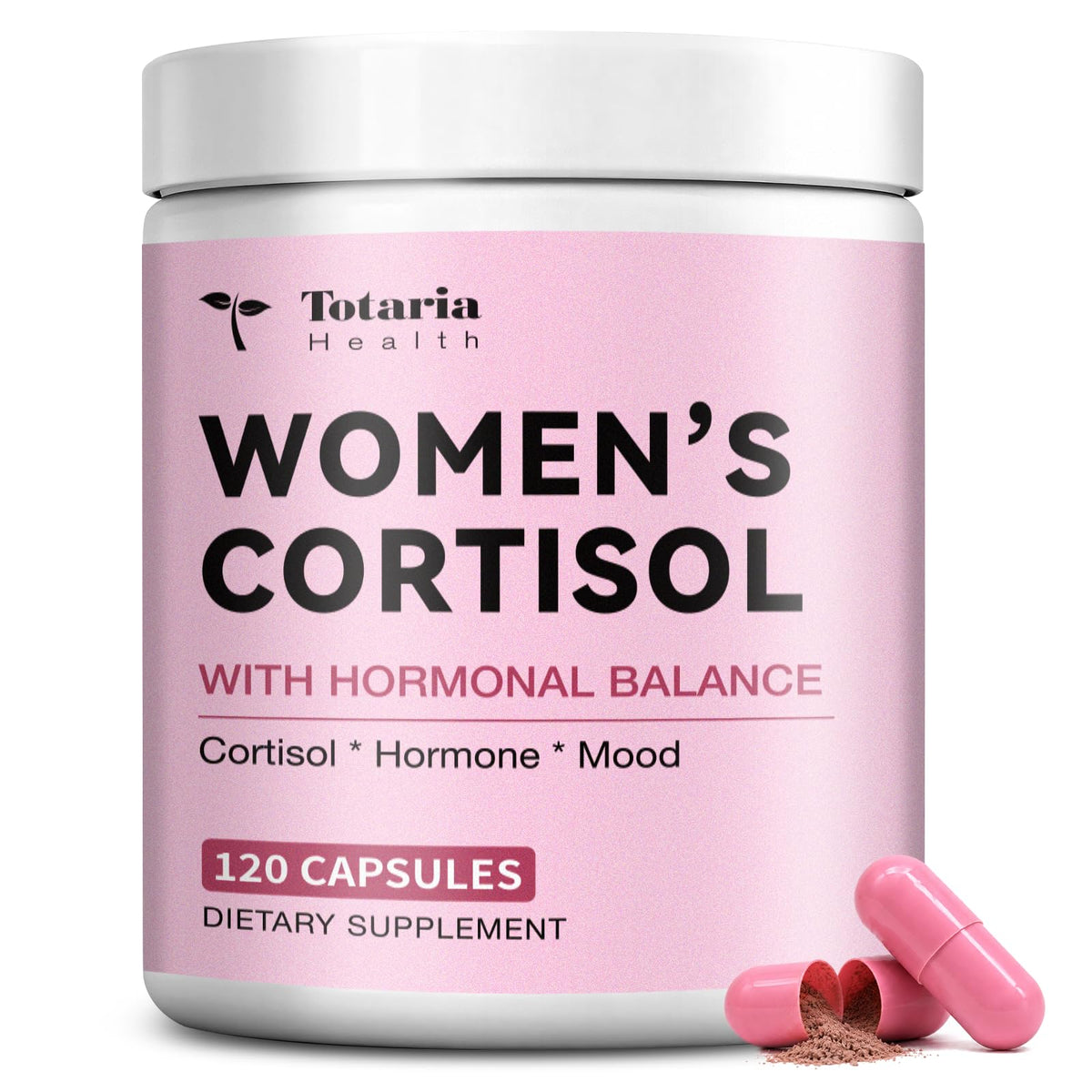 Flacon de 120 capsules Totaria avec étiquette détaillant les ingrédients