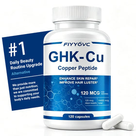 Flacon de 120 capsules vegan de GHK-Cu FIYY6VC vue de face