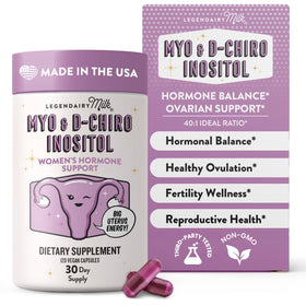 Flacon de 120 capsules vegan de Legendairy Milk Myo-Inositol et D-Chiro Inositol