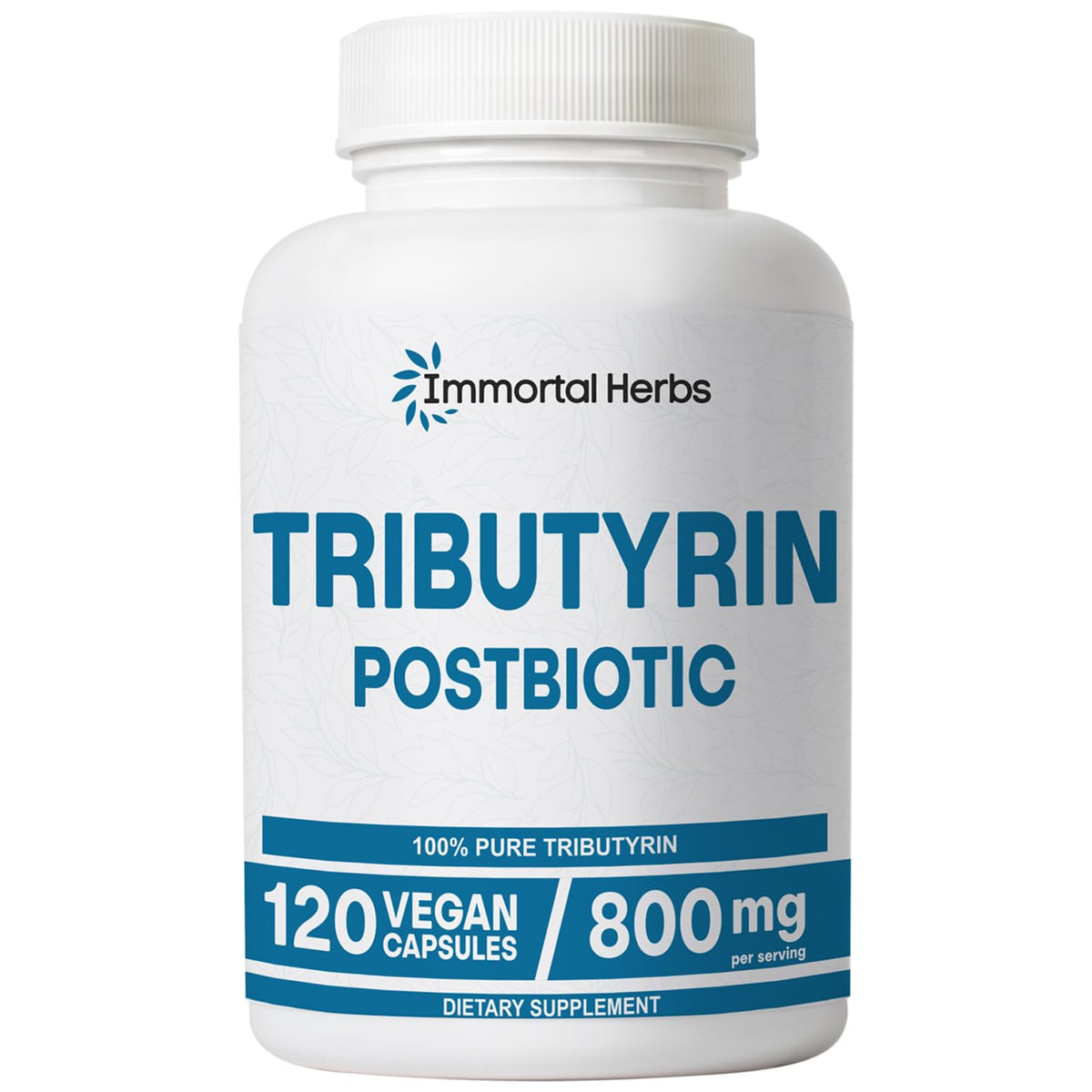 Flacon de 120 capsules vegan de Tributyrine 800mg Immortal Herbs