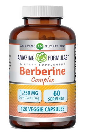 Flacon de 120 capsules végétales Amazing Nutrition Berbérine 1250 Mg