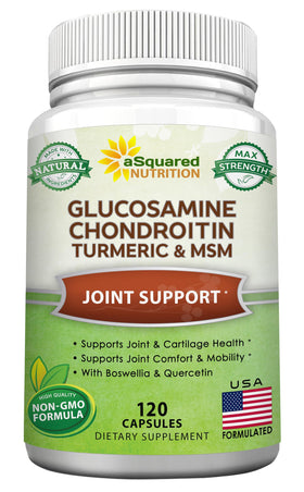 Flacon de 120 capsules végétales aSquared Nutrition pour le soutien articulaire