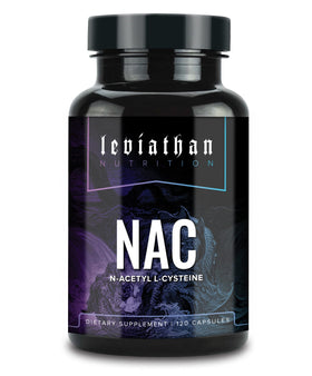Flacon de 120 capsules végétales de NAC 600mg de Leviathan Nutrition