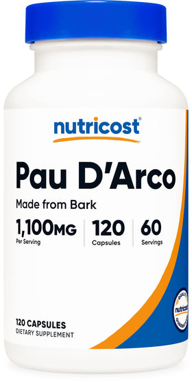 Flacon de 120 capsules végétariennes Pau D'Arco de Nutricost