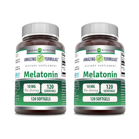 Flacon de 120 gélules de Melatonine 10 mg d'Amazing Nutrition