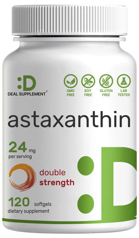 Flacon de 120 gélules molles DEAL SUPPLEMENT Astaxanthin 24mg