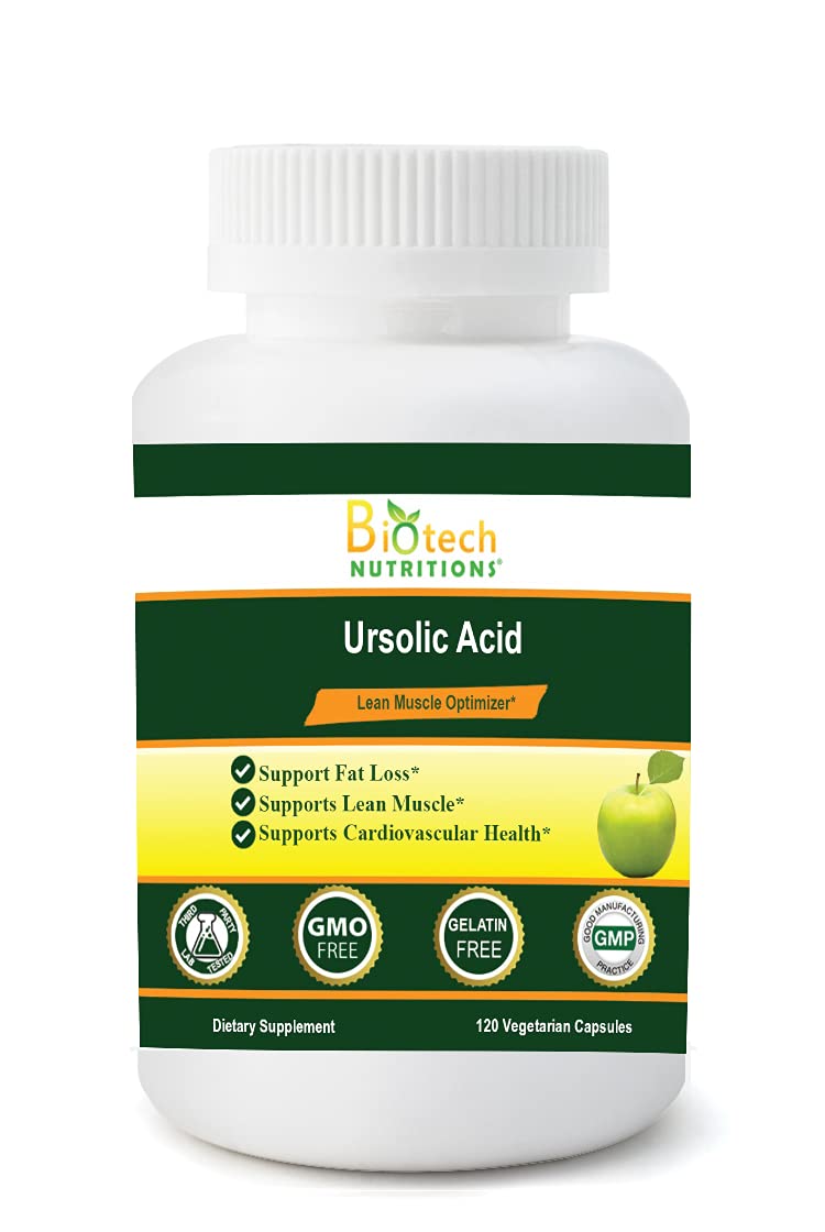 Flacon de 120 gélules végétales d'acide ursolique Biotech Nutritions