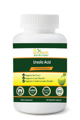 Flacon de 120 gélules végétales d'acide ursolique Biotech Nutritions