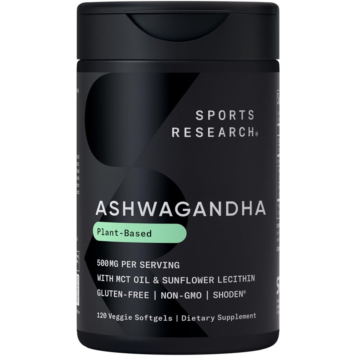 Flacon de 120 gélules végétales d'Ashwagandha Sports Research