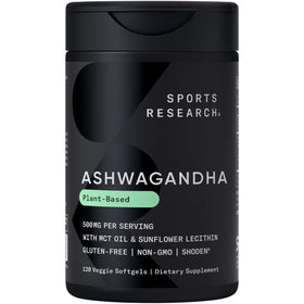 Flacon de 120 gélules végétales d'Ashwagandha Sports Research
