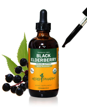 Flacon de 120 ml d'extrait liquide de sureau noir biologique Herb Pharm
