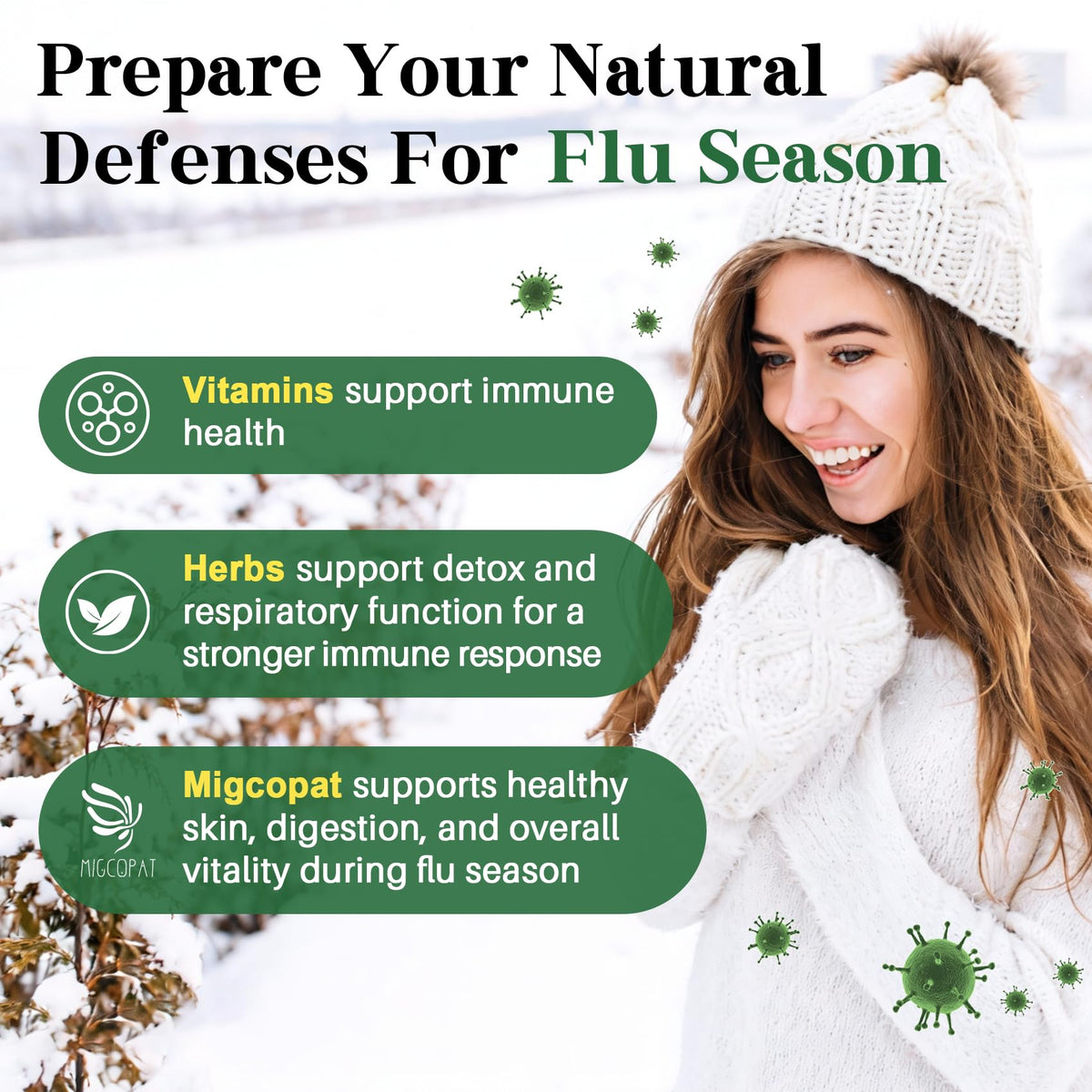 Flacon de 120 ml de gouttes Migcopat avec pipette