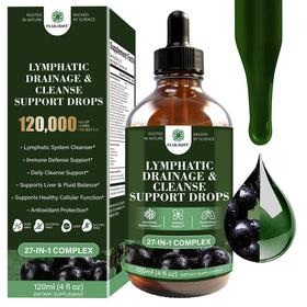 Flacon de 120 ml des gouttes Flulight pour drainage lymphatique