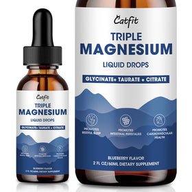 Flacon de 141g de magnésium glycinate Catfit saveur myrtille