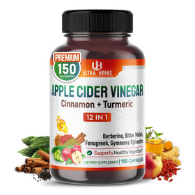Flacon de 150 capsules de vinaigre de cidre de pomme Ultra Herbs