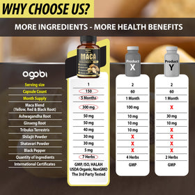 Flacon de 150 capsules végétales de Maca 7 en 1 agobi
