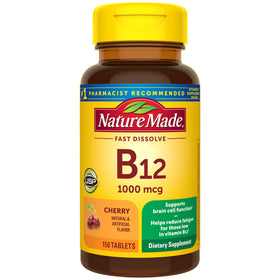 Flacon de 150 tablettes sublinguales B12 1000 mcg Nature Made