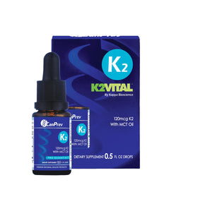 Flacon de 15ml de gouttes de vitamine K2 MK-7 CanPrev vue de face