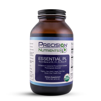 Flacon de 16 fl oz du Complexe de Phospholipides Essentiels Precision Nutrients, vue de face