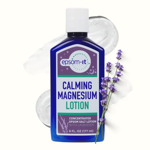Flacon de 177 ml de lotion de magnésium apaisante EPSOM-IT avec étiquette
