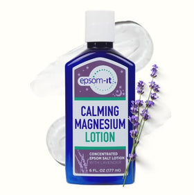 Flacon de 177 ml de lotion de magnésium apaisante EPSOM-IT avec étiquette