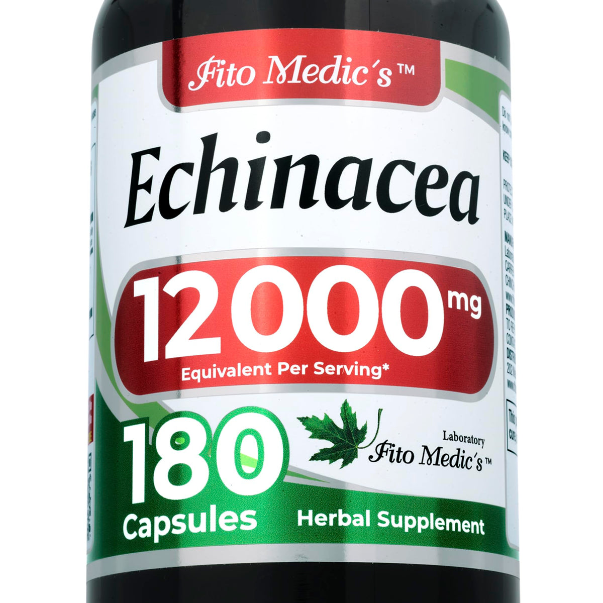 Flacon de 180 capsules d'échinacée FITO MEDIC'S vue de face