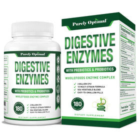 Flacon de 180 capsules de compléments alimentaires multi-enzymes Purely Optimal