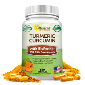 Flacon de 180 capsules de Curcuma aSquared Nutrition