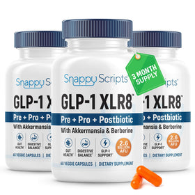 Flacon de 180 capsules de GLP-1 XLR8 de Snappy Scripts